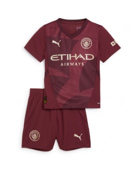 Manchester City Ausweichtrikot für Kinder 2024-25 Kurzarm (+ Kurze Hosen)